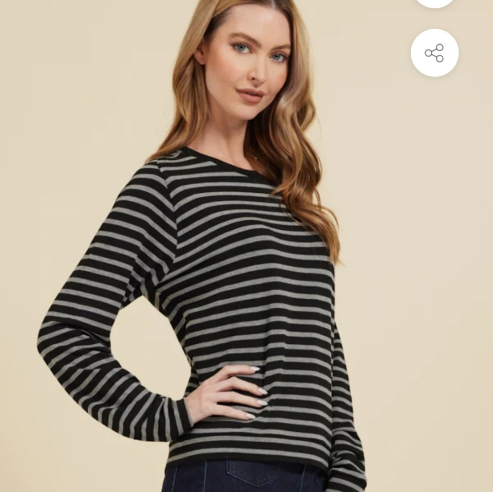 "NEW" Majestic Filatures Nautical Breton Top
